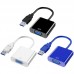 HW  1501 USB to VGA HD Video Converter  Blue