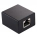 RJ45 1 to 2 Aluminum Alloy Expansion Head Extender  Black