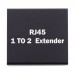 RJ45 1 to 2 Aluminum Alloy Expansion Head Extender  Black