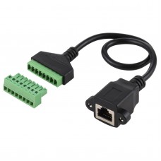 RJ45 Female Plug to 8 Pin Pluggable Terminals Solder  free USB Connector Solderless Connection Adapter Cable  Length  30cm