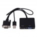 VGA to HDMI Adapter VGA Splitter with 3 5mm Audio Converter