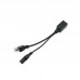 15 PCS POE Split Line Network Camera Power Splitter RJ45 Network Port Power Supply  Black
