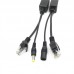 15 PCS POE Split Line Network Camera Power Splitter RJ45 Network Port Power Supply  Black