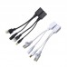 15 PCS POE Split Line Network Camera Power Splitter RJ45 Network Port Power Supply  Black