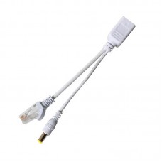 15 PCS POE Split Line Network Camera Power Splitter RJ45 Network Port Power Supply  White