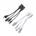 15 PCS POE Split Line Network Camera Power Splitter RJ45 Network Port Power Supply  White